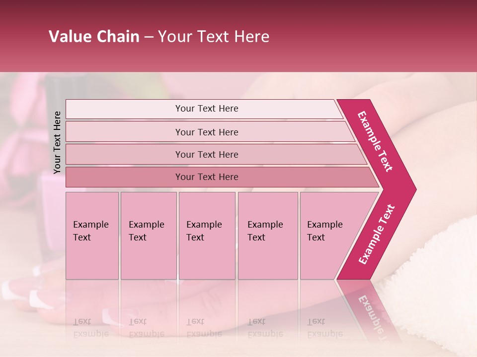 A Woman's Hands With French Manies And A Bottle Of Nail Polish PowerPoint Template