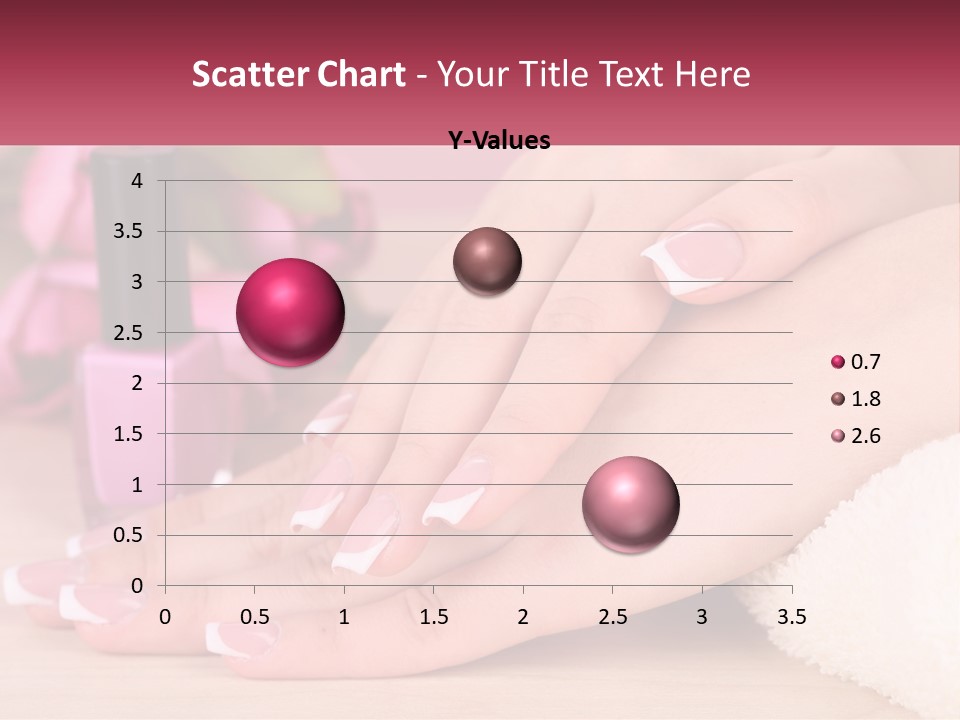 A Woman's Hands With French Manies And A Bottle Of Nail Polish PowerPoint Template