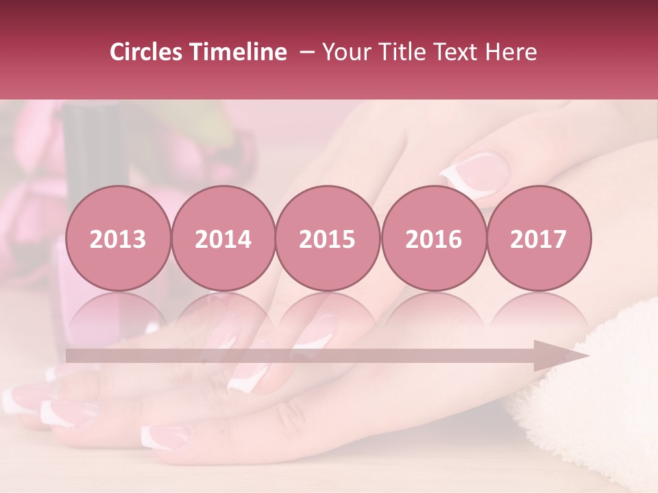 A Woman's Hands With French Manies And A Bottle Of Nail Polish PowerPoint Template