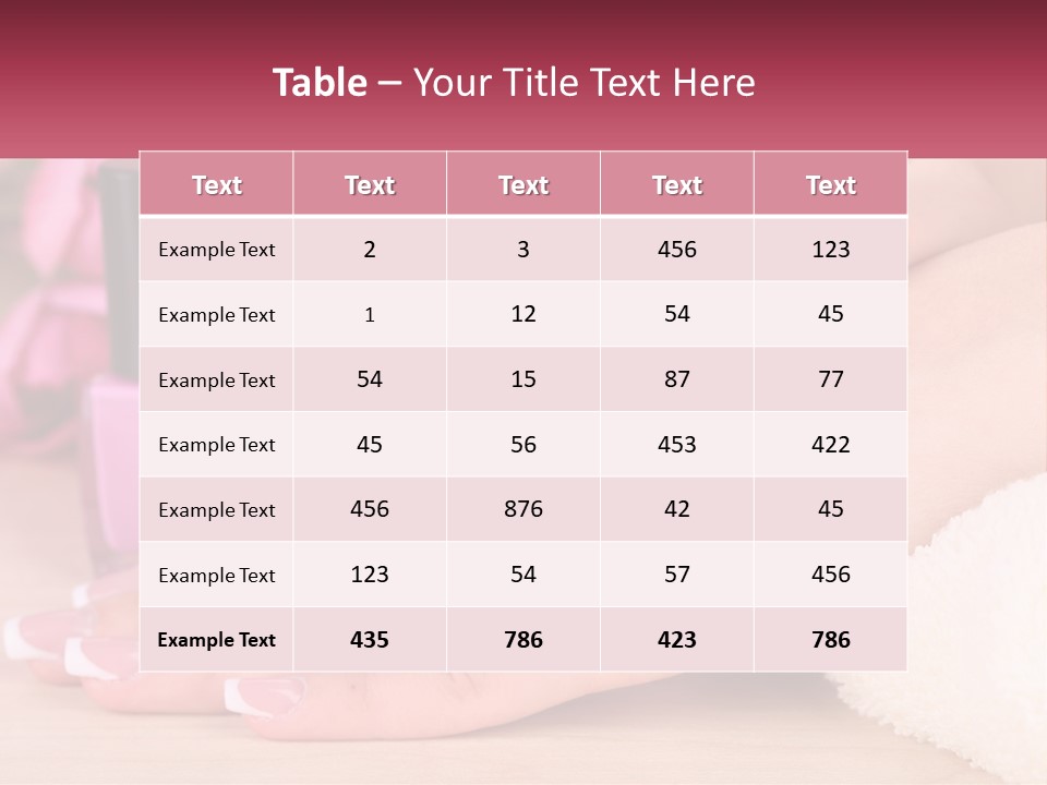 A Woman's Hands With French Manies And A Bottle Of Nail Polish PowerPoint Template