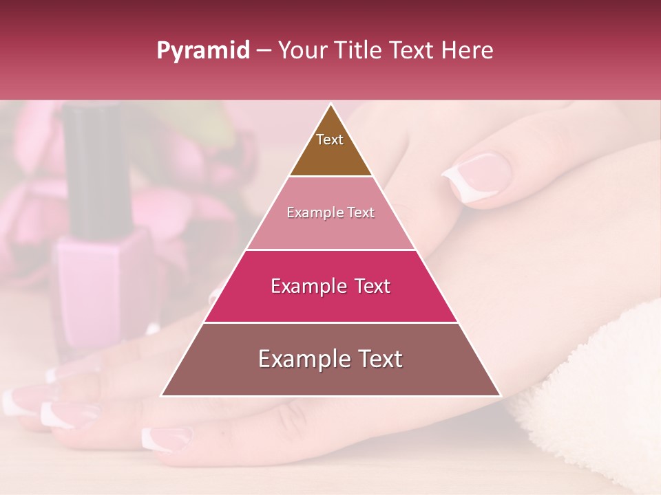 A Woman's Hands With French Manies And A Bottle Of Nail Polish PowerPoint Template