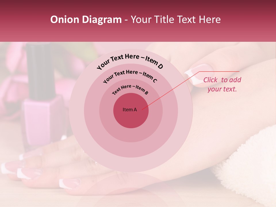 A Woman's Hands With French Manies And A Bottle Of Nail Polish PowerPoint Template