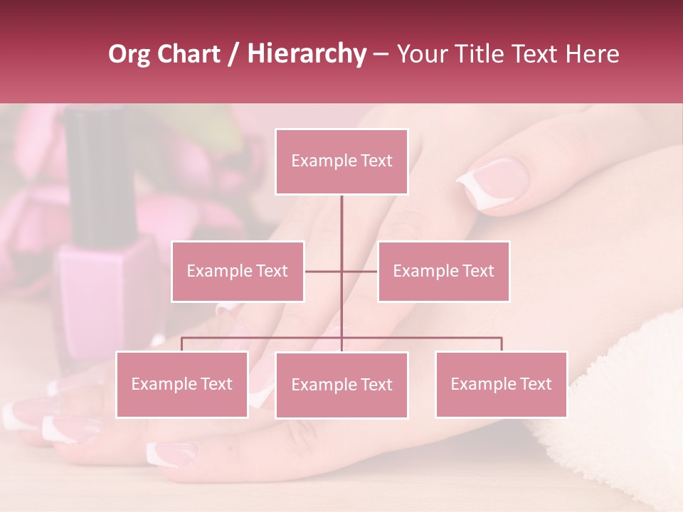 A Woman's Hands With French Manies And A Bottle Of Nail Polish PowerPoint Template