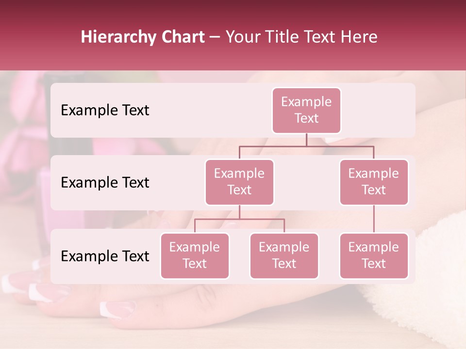 A Woman's Hands With French Manies And A Bottle Of Nail Polish PowerPoint Template