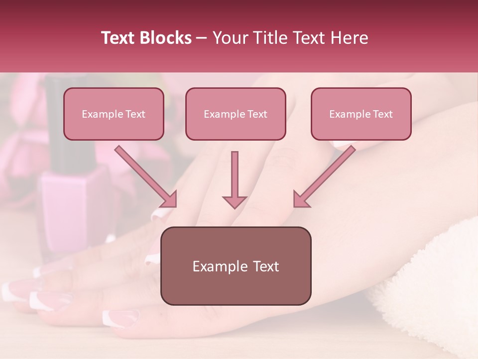 A Woman's Hands With French Manies And A Bottle Of Nail Polish PowerPoint Template