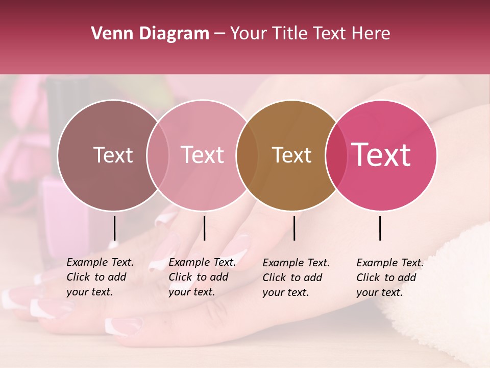 A Woman's Hands With French Manies And A Bottle Of Nail Polish PowerPoint Template