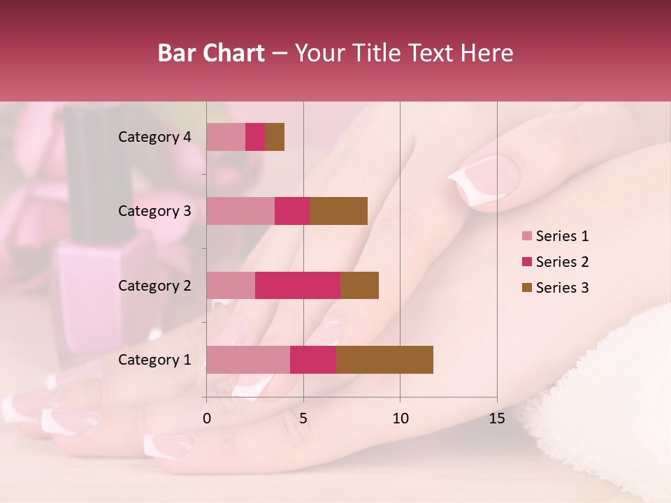A Woman's Hands With French Manies And A Bottle Of Nail Polish PowerPoint Template