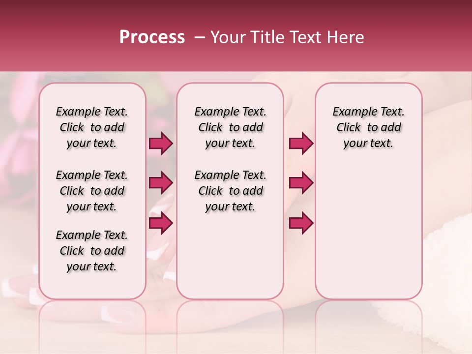 A Woman's Hands With French Manies And A Bottle Of Nail Polish PowerPoint Template