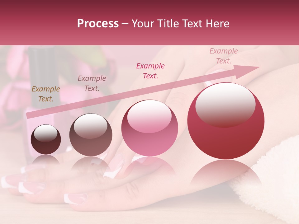 A Woman's Hands With French Manies And A Bottle Of Nail Polish PowerPoint Template