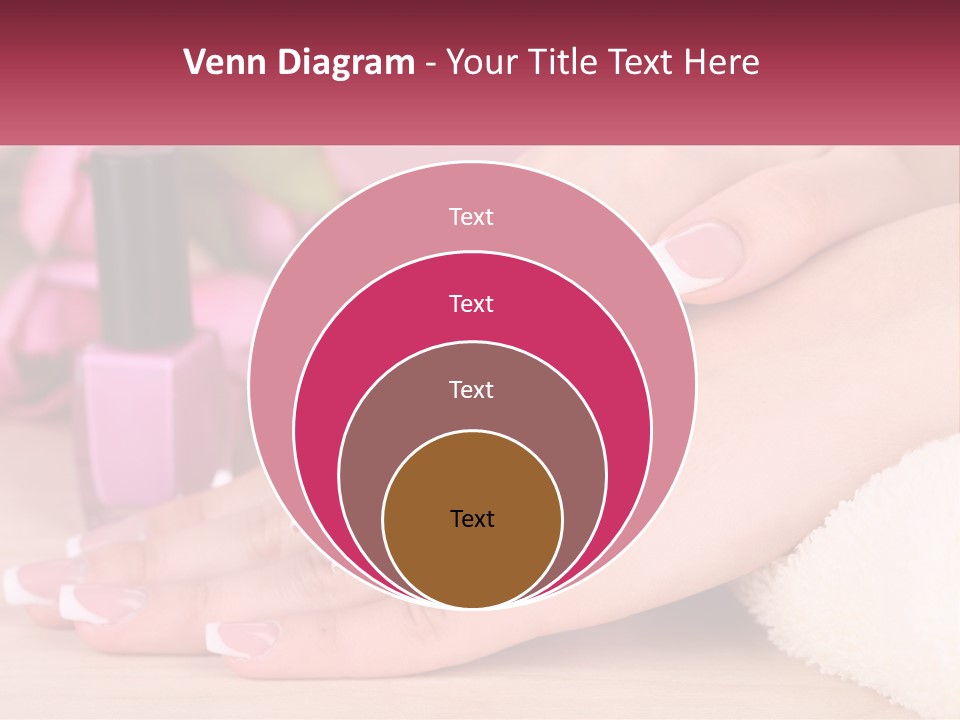 A Woman's Hands With French Manies And A Bottle Of Nail Polish PowerPoint Template