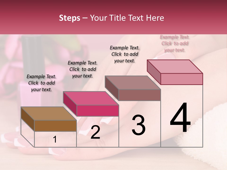 A Woman's Hands With French Manies And A Bottle Of Nail Polish PowerPoint Template