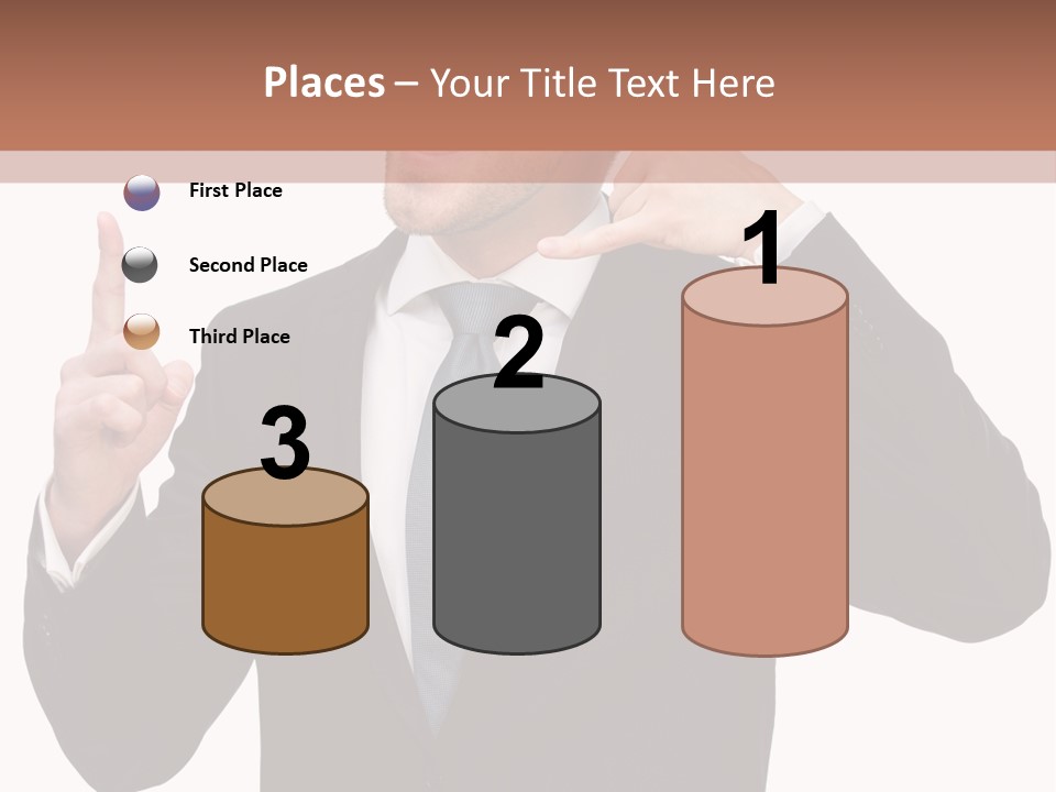 A Man In A Suit Giving A Thumbs Up PowerPoint Template