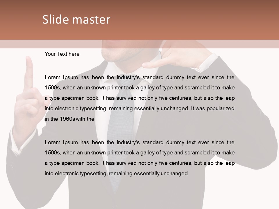 A Man In A Suit Giving A Thumbs Up PowerPoint Template