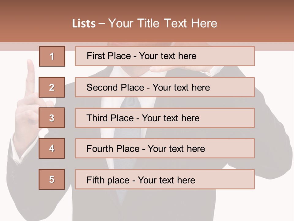 A Man In A Suit Giving A Thumbs Up PowerPoint Template
