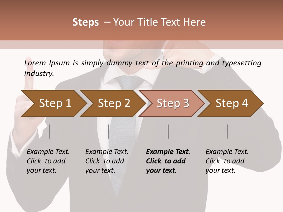 A Man In A Suit Giving A Thumbs Up PowerPoint Template