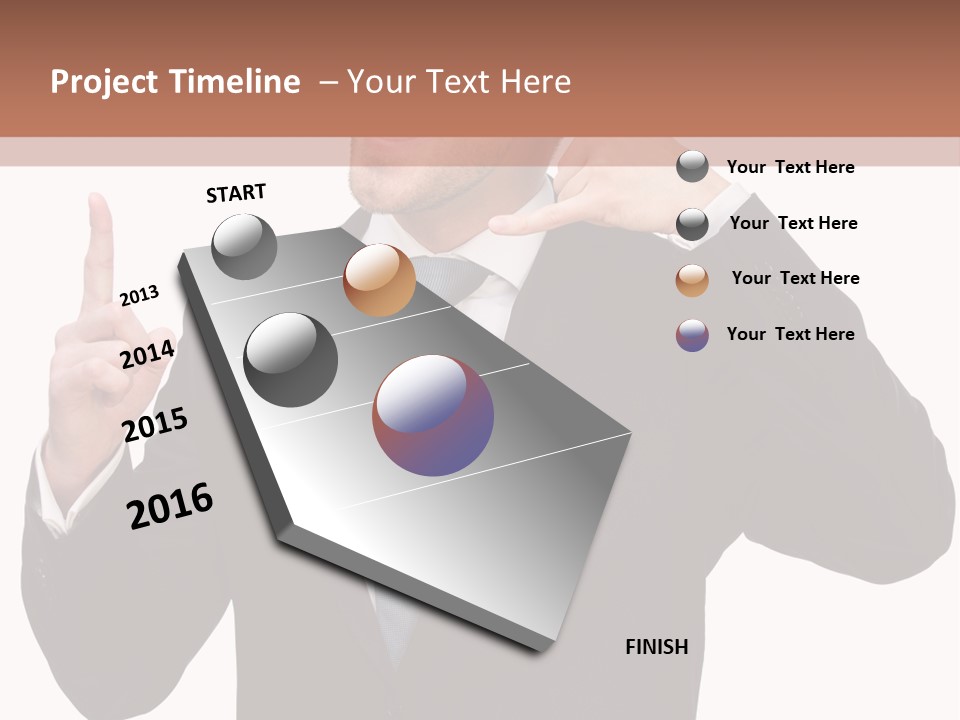 A Man In A Suit Giving A Thumbs Up PowerPoint Template