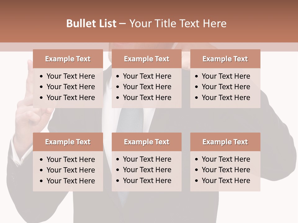 A Man In A Suit Giving A Thumbs Up PowerPoint Template