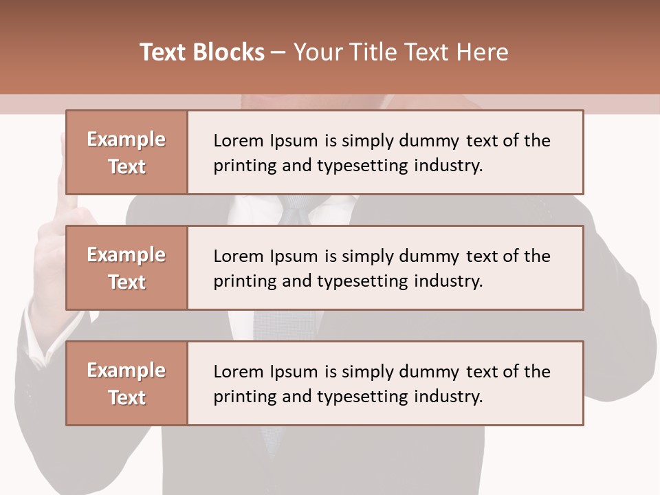 A Man In A Suit Giving A Thumbs Up PowerPoint Template