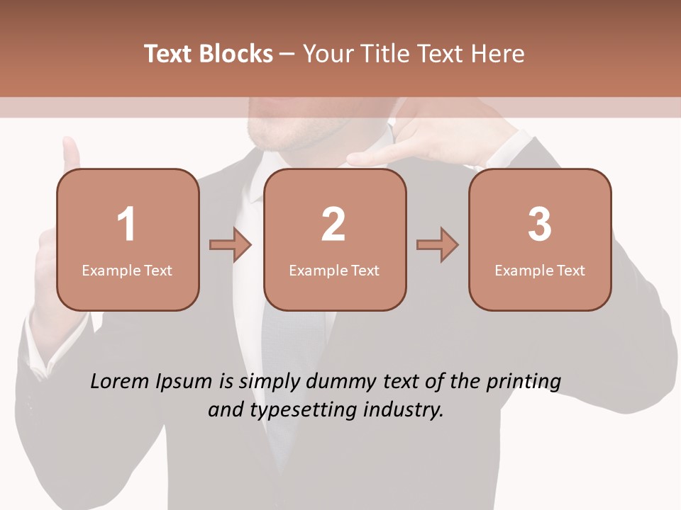 A Man In A Suit Giving A Thumbs Up PowerPoint Template