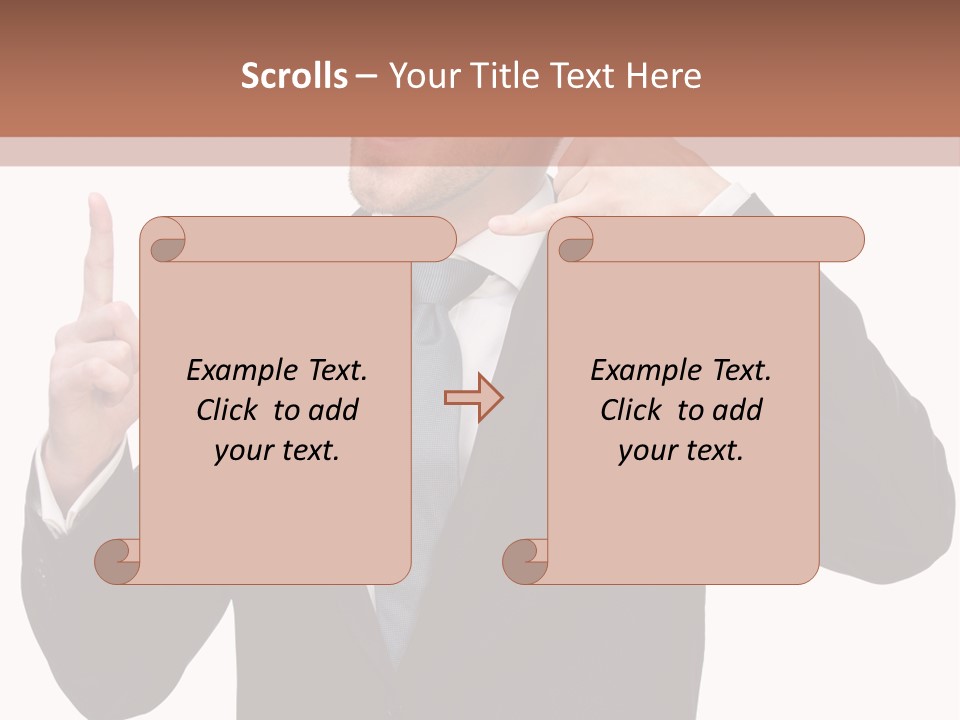 A Man In A Suit Giving A Thumbs Up PowerPoint Template