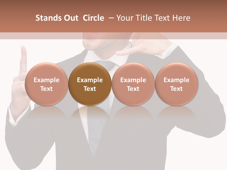 A Man In A Suit Giving A Thumbs Up PowerPoint Template