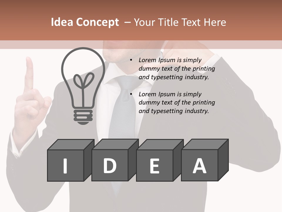 A Man In A Suit Giving A Thumbs Up PowerPoint Template