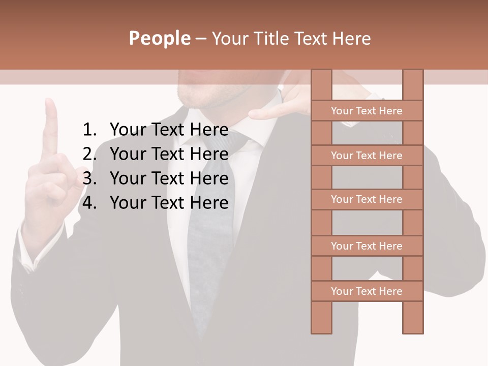 A Man In A Suit Giving A Thumbs Up PowerPoint Template