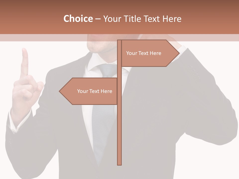 A Man In A Suit Giving A Thumbs Up PowerPoint Template