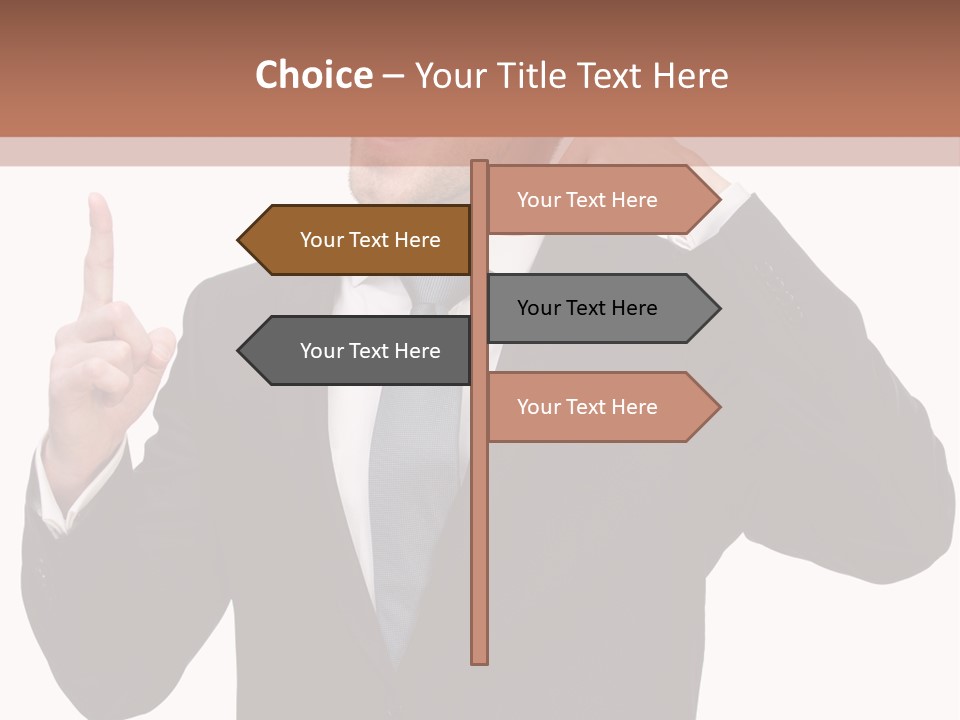 A Man In A Suit Giving A Thumbs Up PowerPoint Template
