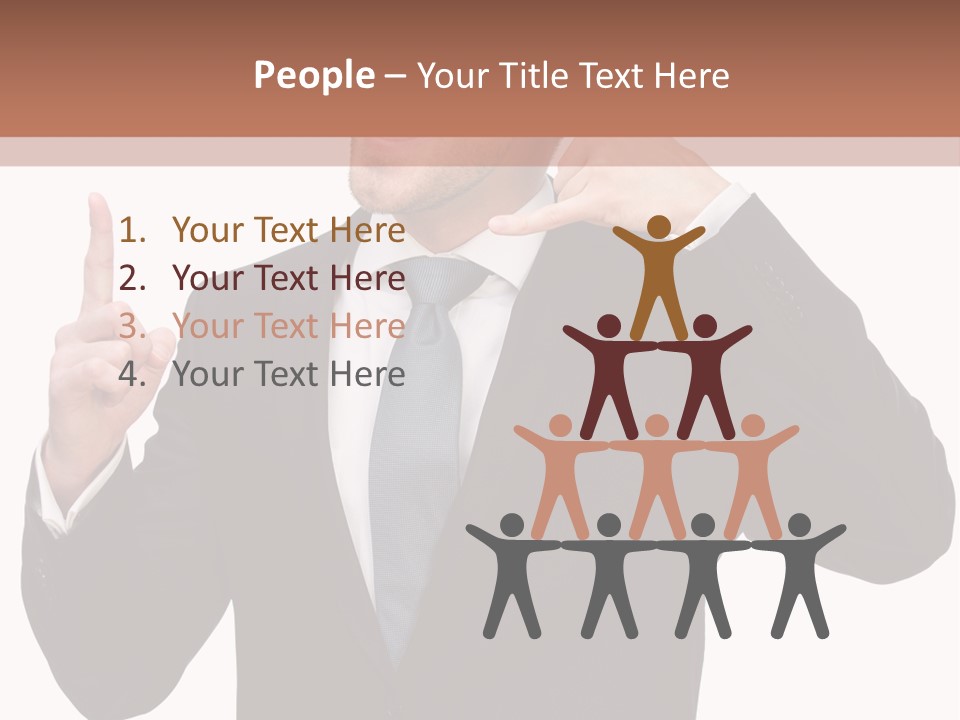 A Man In A Suit Giving A Thumbs Up PowerPoint Template