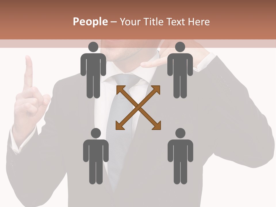 A Man In A Suit Giving A Thumbs Up PowerPoint Template