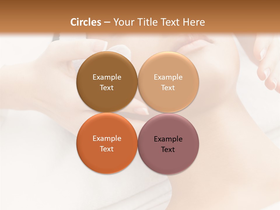 A Woman Getting A Facial Mask On Her Face PowerPoint Template