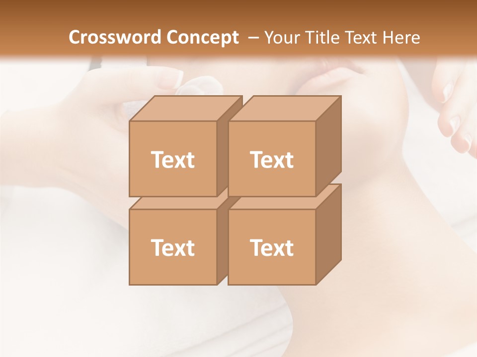 A Woman Getting A Facial Mask On Her Face PowerPoint Template