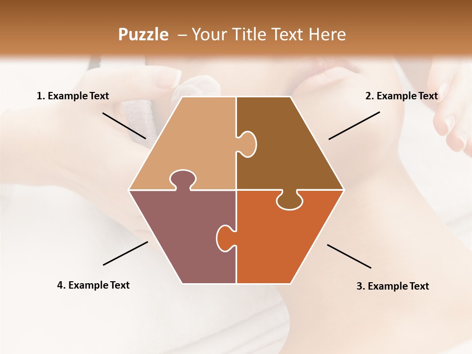 A Woman Getting A Facial Mask On Her Face PowerPoint Template