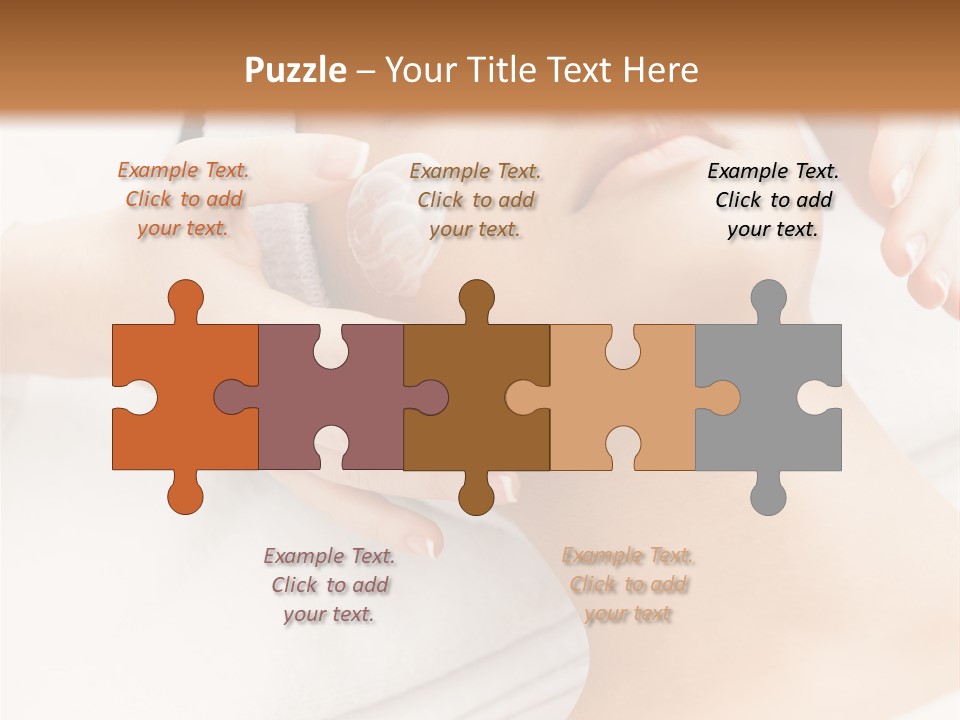 A Woman Getting A Facial Mask On Her Face PowerPoint Template