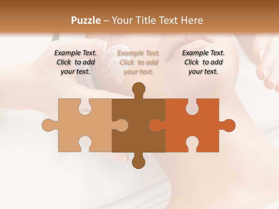 A Woman Getting A Facial Mask On Her Face PowerPoint Template