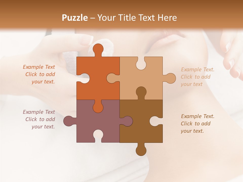 A Woman Getting A Facial Mask On Her Face PowerPoint Template