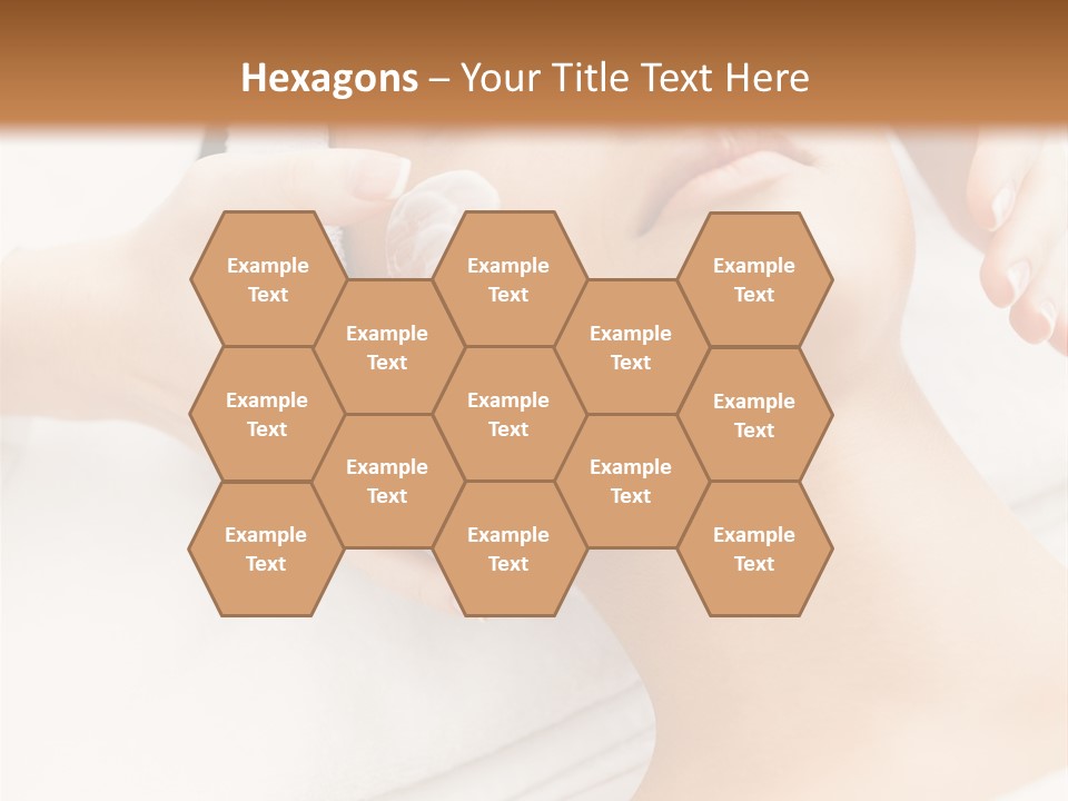 A Woman Getting A Facial Mask On Her Face PowerPoint Template