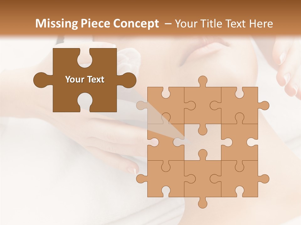 A Woman Getting A Facial Mask On Her Face PowerPoint Template