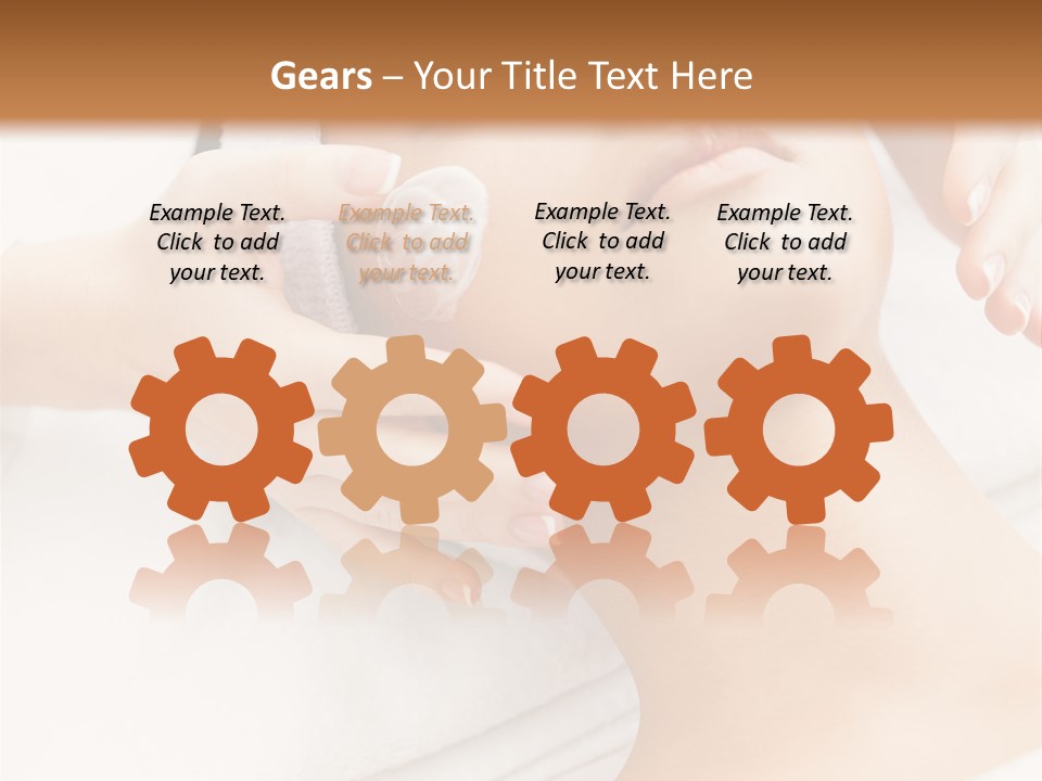 A Woman Getting A Facial Mask On Her Face PowerPoint Template