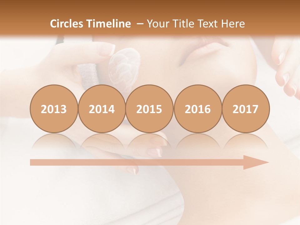 A Woman Getting A Facial Mask On Her Face PowerPoint Template