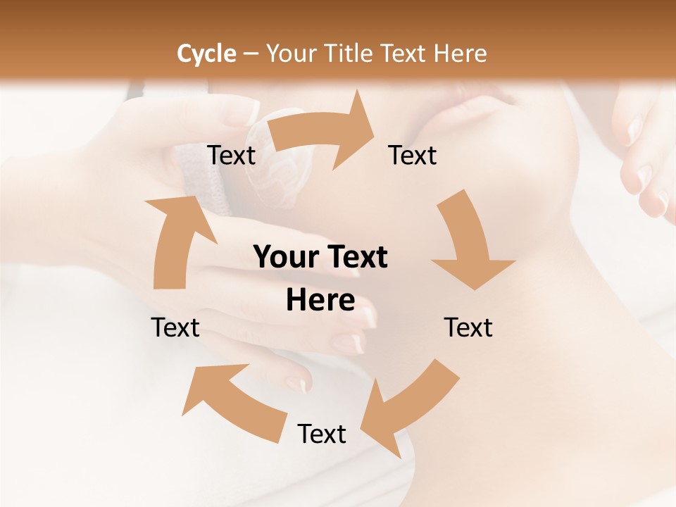 A Woman Getting A Facial Mask On Her Face PowerPoint Template