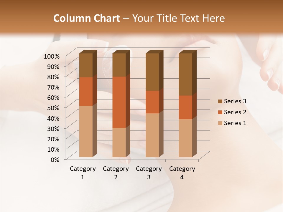 A Woman Getting A Facial Mask On Her Face PowerPoint Template