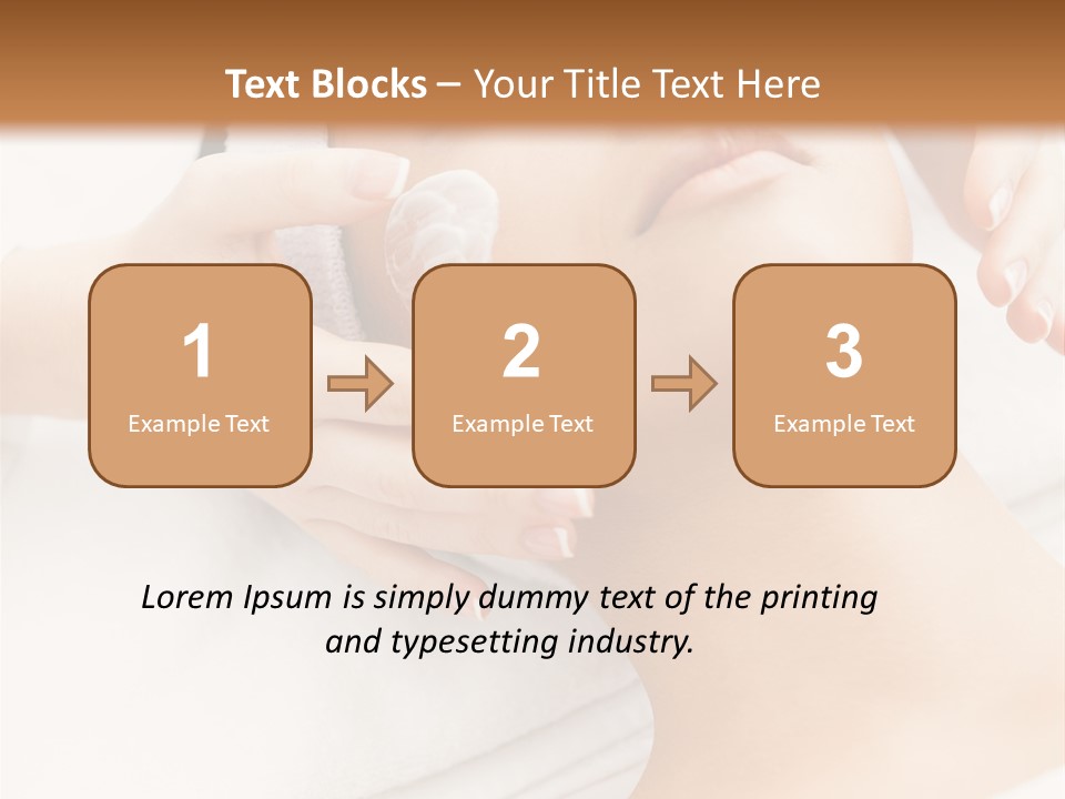 A Woman Getting A Facial Mask On Her Face PowerPoint Template