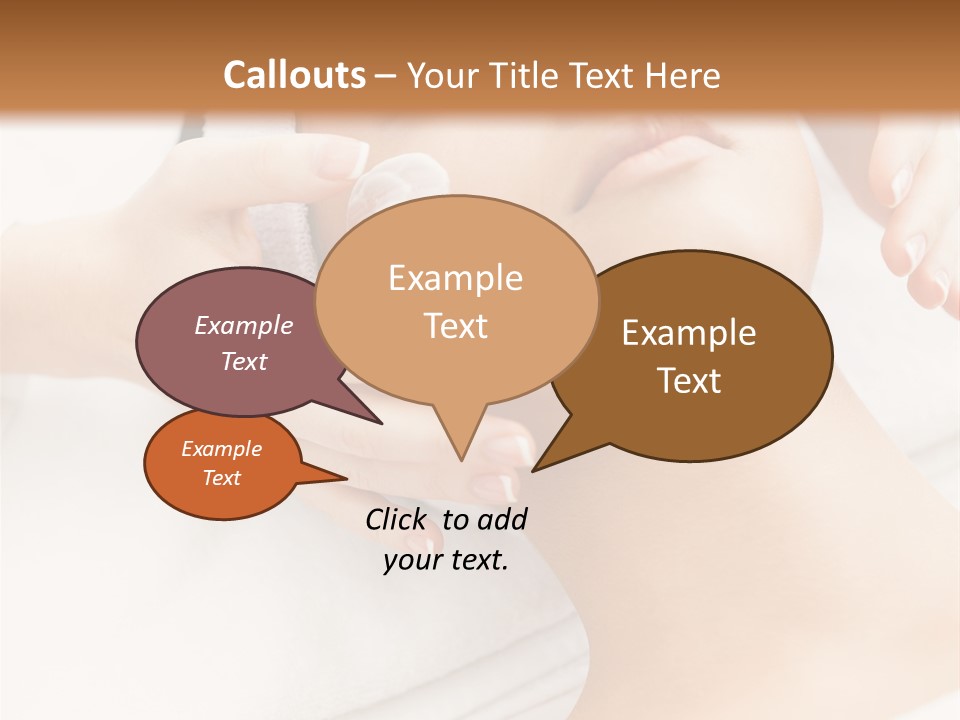 A Woman Getting A Facial Mask On Her Face PowerPoint Template