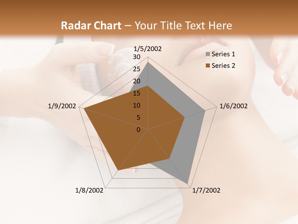 A Woman Getting A Facial Mask On Her Face PowerPoint Template