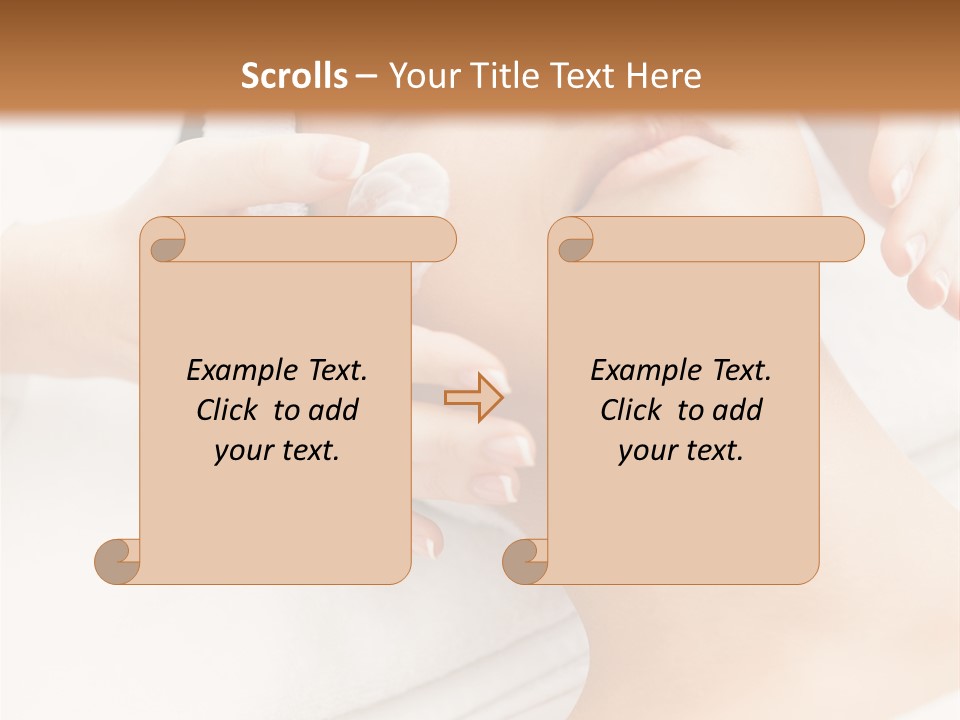 A Woman Getting A Facial Mask On Her Face PowerPoint Template