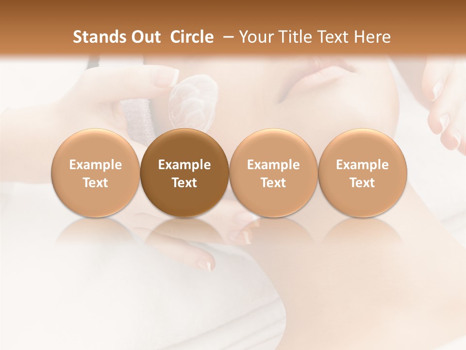 A Woman Getting A Facial Mask On Her Face PowerPoint Template