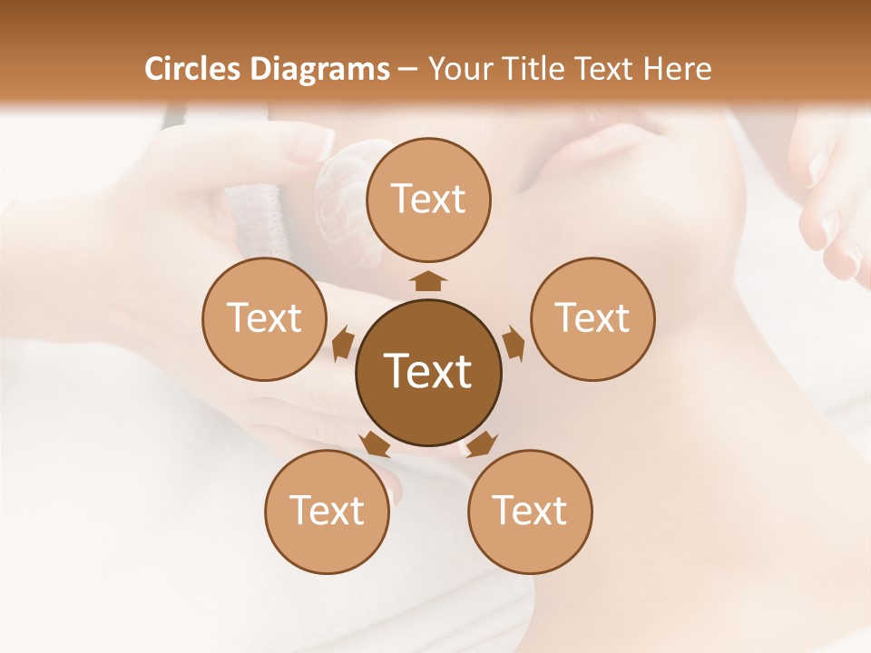 A Woman Getting A Facial Mask On Her Face PowerPoint Template