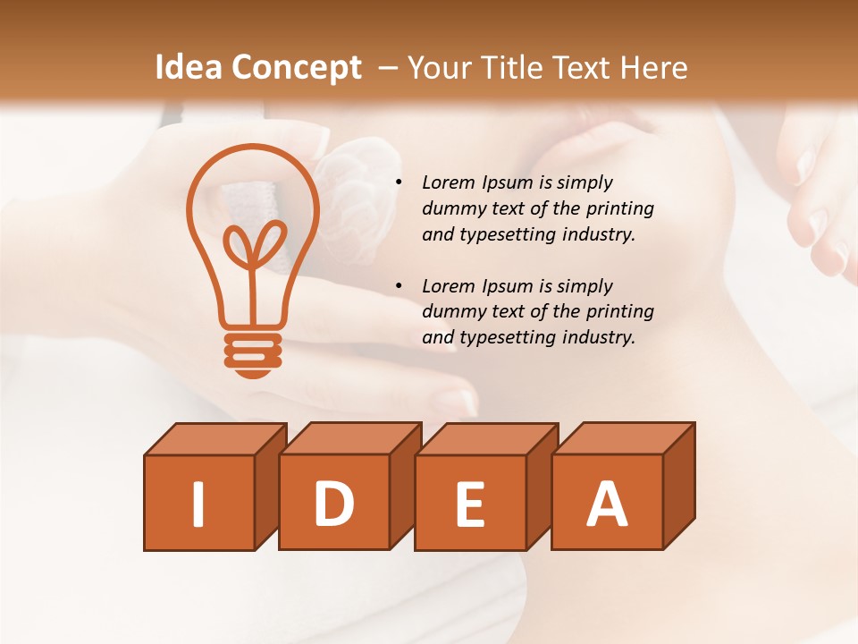 A Woman Getting A Facial Mask On Her Face PowerPoint Template